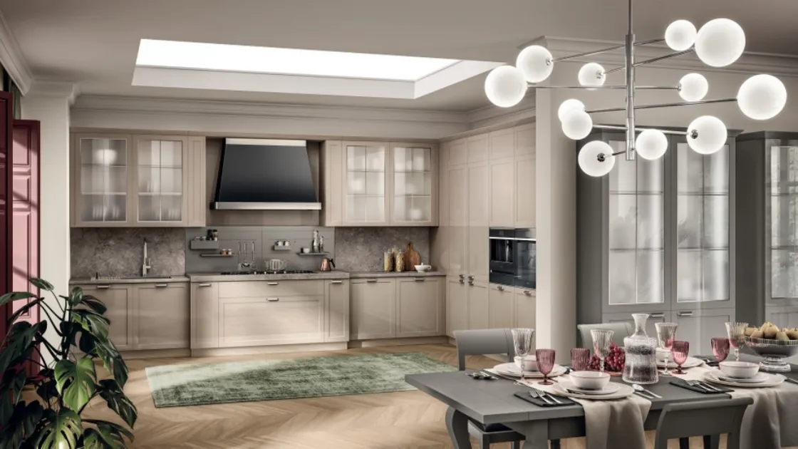 Cucina Shabby Chic Carattere 04 in laccato lucido di Scavolini