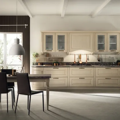 Cucina Shabby Chic Madeleine 04 Frassino Bianco Burro di Scavolini