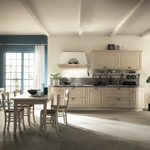 Cucina Shabby Chic Madeleine 01 Frassino Bianco di Scavolini