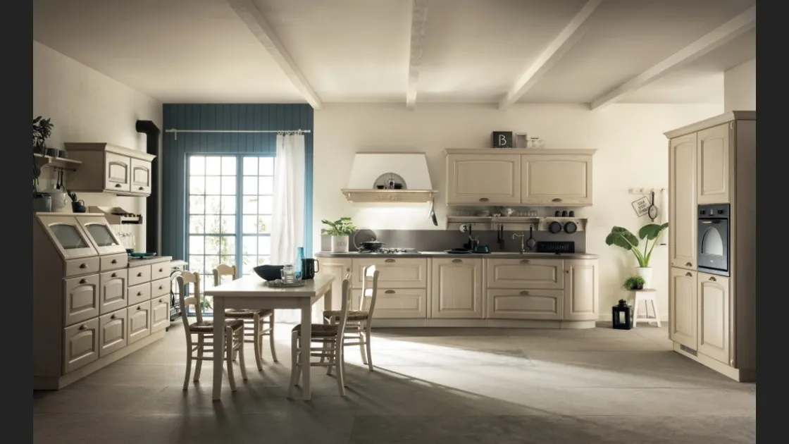 Cucina Shabby Chic Madeleine 01 Frassino Bianco di Scavolini