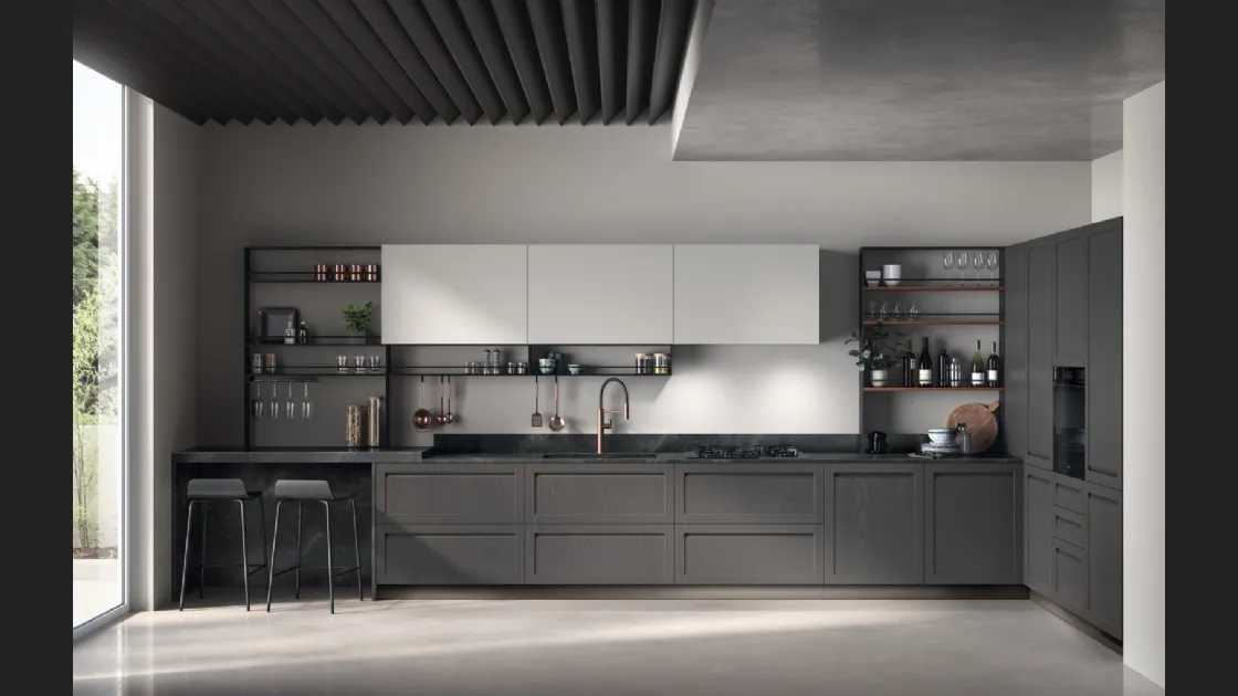 Cucina su misura angolare Carattere 06 in Frassino Chia di Scavolini