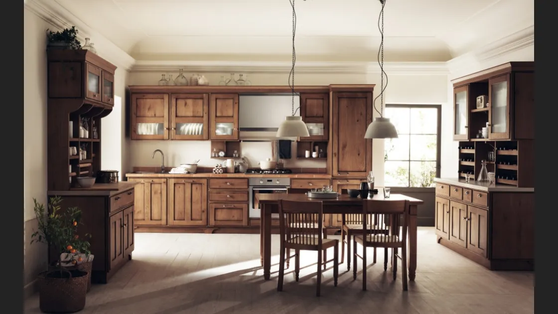 Cucina su misura Favilla 08 in Rovere Nodato di Scavolini