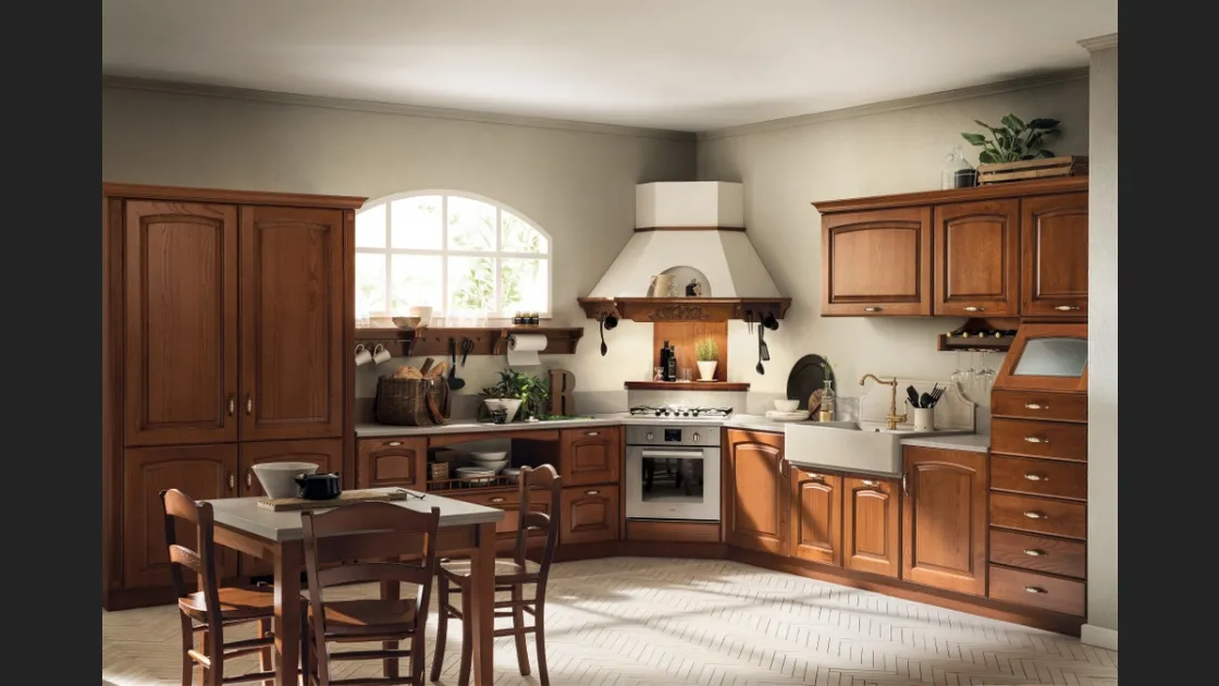 Cucina su misura Madeleine 03 in Castagno di Scavolini