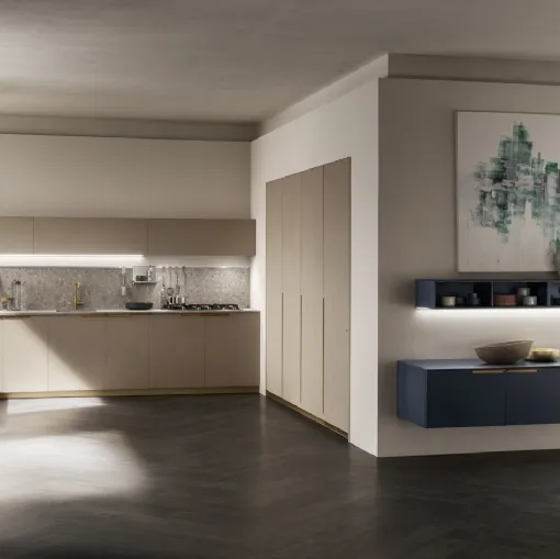 Cucina su misura Mia 08 in Biomalta Argilla Dehli di Scavolini