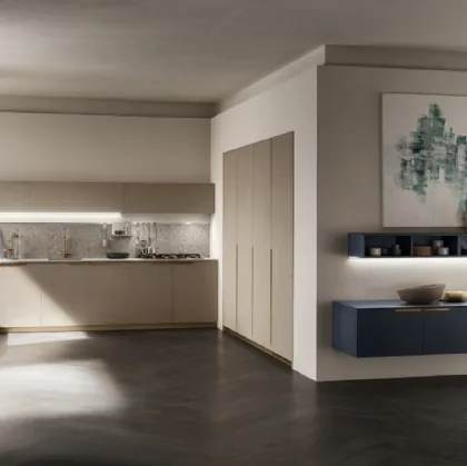 Cucina su misura Mia 08 in Biomalta Argilla Dehli di Scavolini