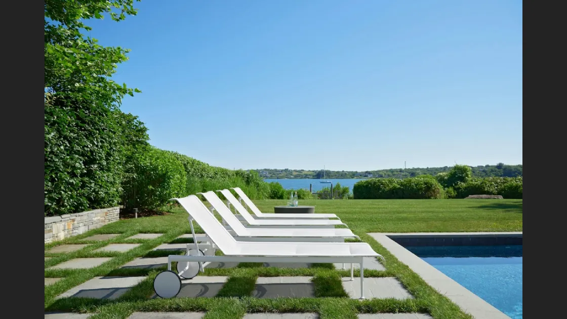 Lettino da giardino 1966 Adjustable Chaise Lounge di Knoll