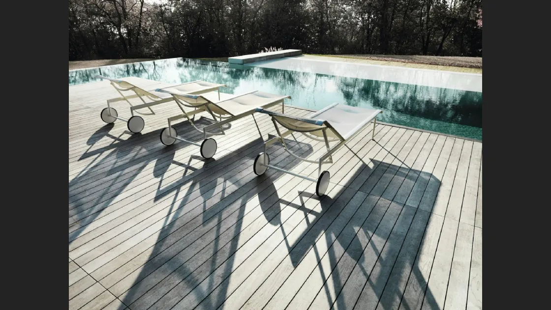 Lettino da giardino 1966 Adjustable Chaise Lounge di Knoll
