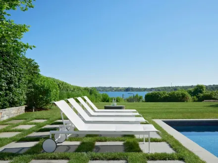 Lettino da giardino 1966 Adjustable Chaise Lounge di Knoll