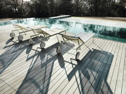 Lettino da giardino 1966 Adjustable Chaise Lounge di Knoll