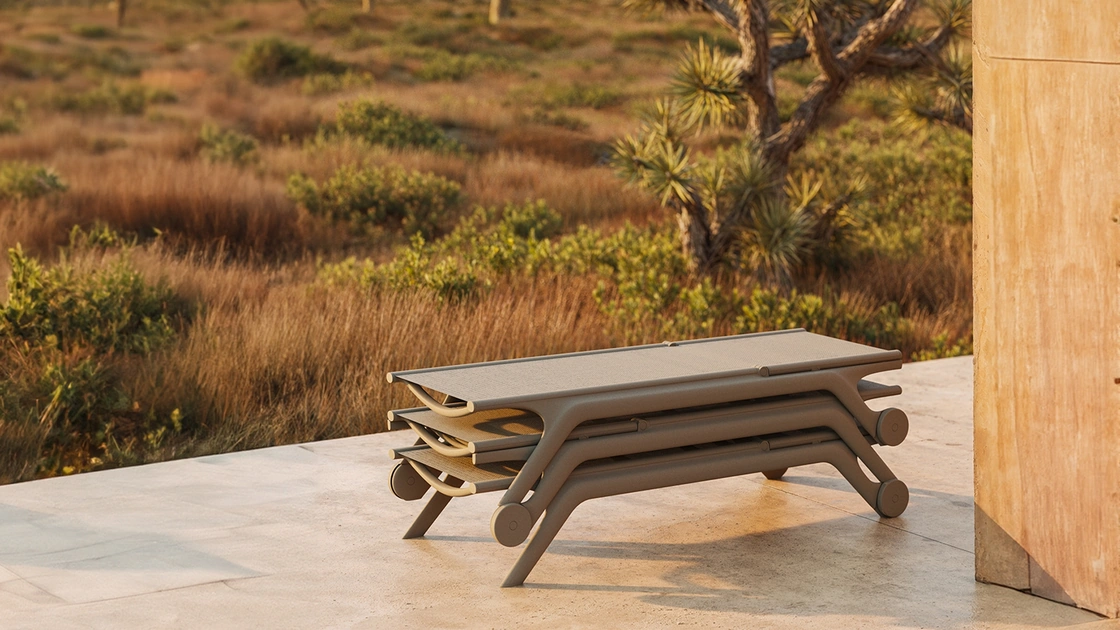 Lettino Africa Sun Lounger di Vondom