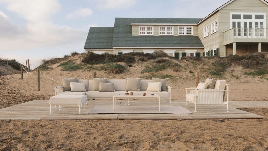 Arredo da esterno Hamptons in tessuto e alluminio di Vondom