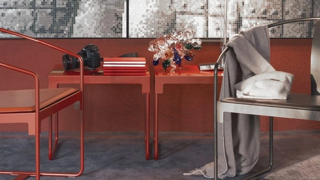 Tavolino e Sedie da esterno e interno in acciaio Mingx di Driade