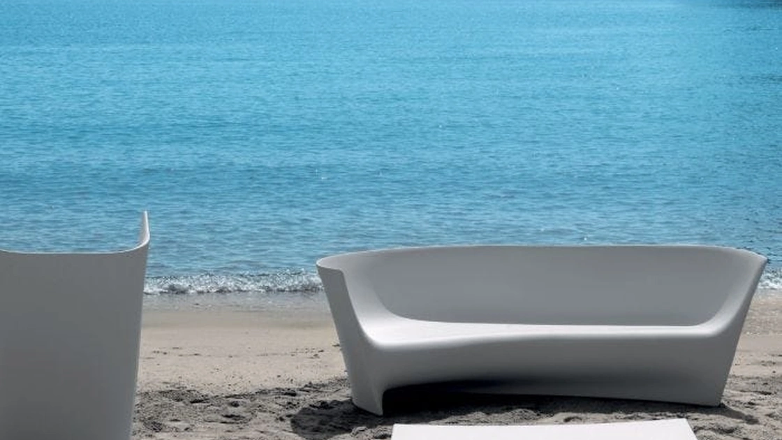 Tavolino da esterno in polietilene bianco Piaffe di Driade