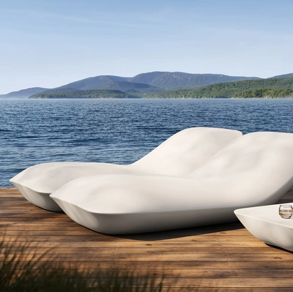 Lettino Pillow Sun Chaise di Vondom