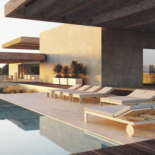 Lettino Posidonia Sun Lounger di Vondom