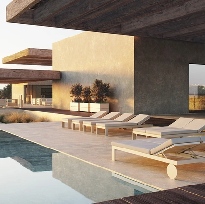 Lettino Posidonia Sun Lounger di Vondom