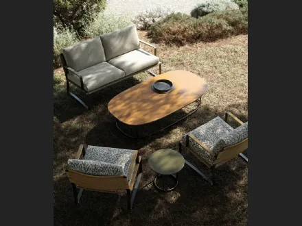 Tavolino in pietra lavica Regent di Molteni & C
