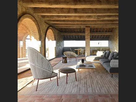 Tavolino Sway in legno e ceramica di Molteni & C