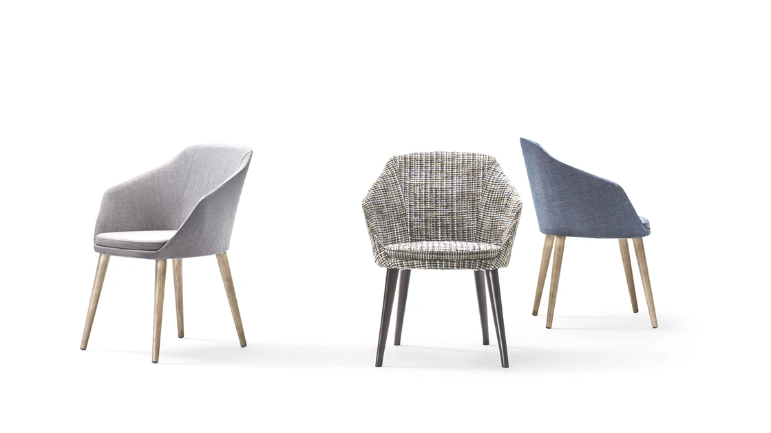 Seduta ospiti in tessuto Adalia di Milani