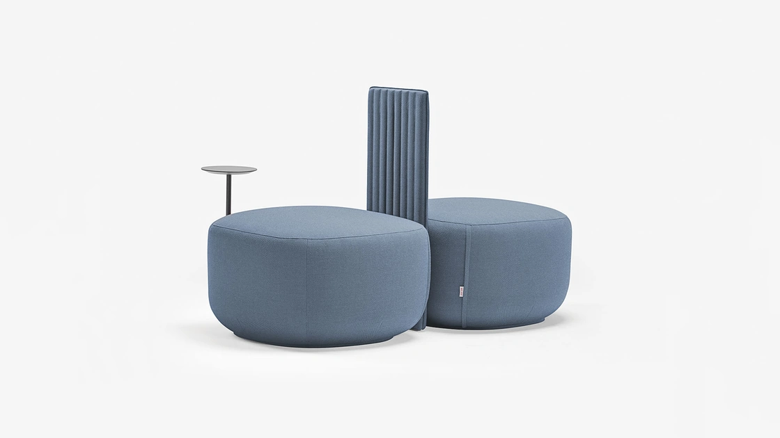 Collezione di pouf da attesa Bakku di Milani