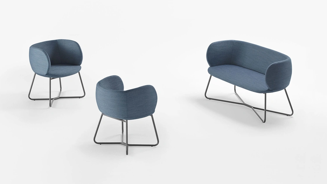 Poltroncine e divanetto da attesa Beth di Milani