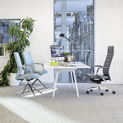 Poltrona direzionale in pelle Celine di Milani