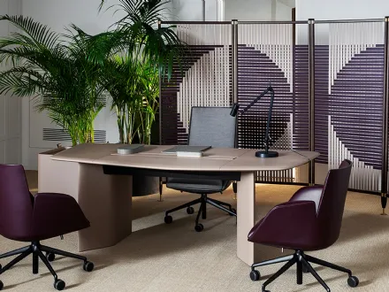 Seduta Ospiti in pelle Cercle Visitor di Poltrona Frau