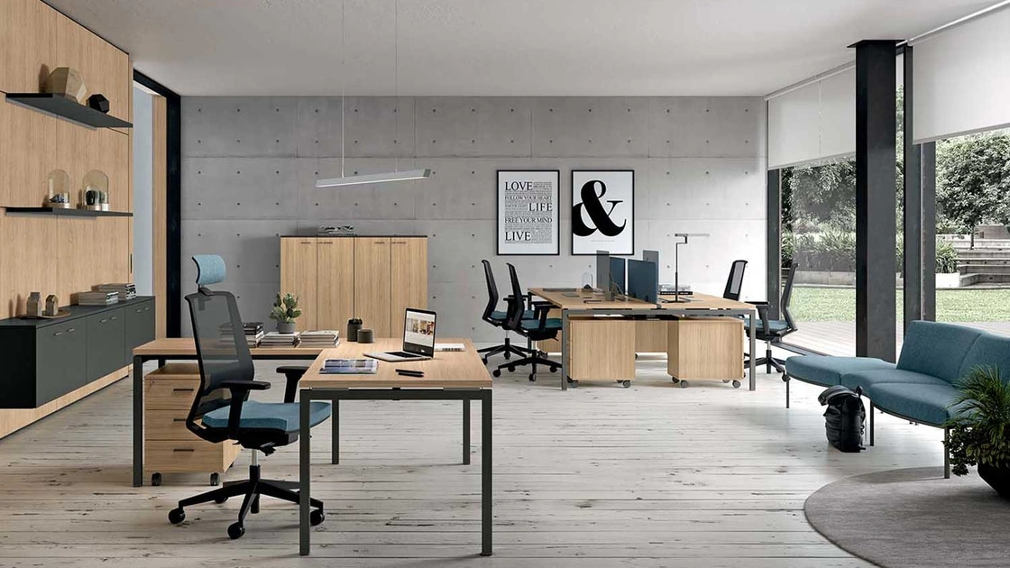 Scrivania Operativa Idea+ 01 di Quadrifoglio