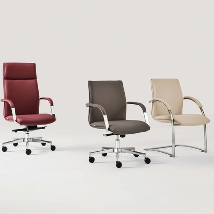 Poltrone da Ufficio in pelle Rang di Milani