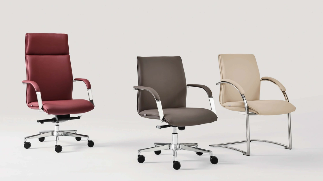Poltrone da Ufficio in pelle Rang di Milani