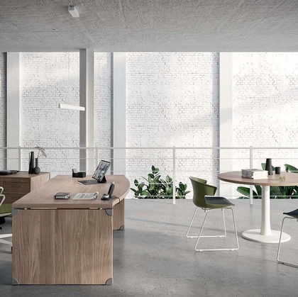 Scrivania Direzionale X Time Work in melaminico Olmo di Quadrifoglio