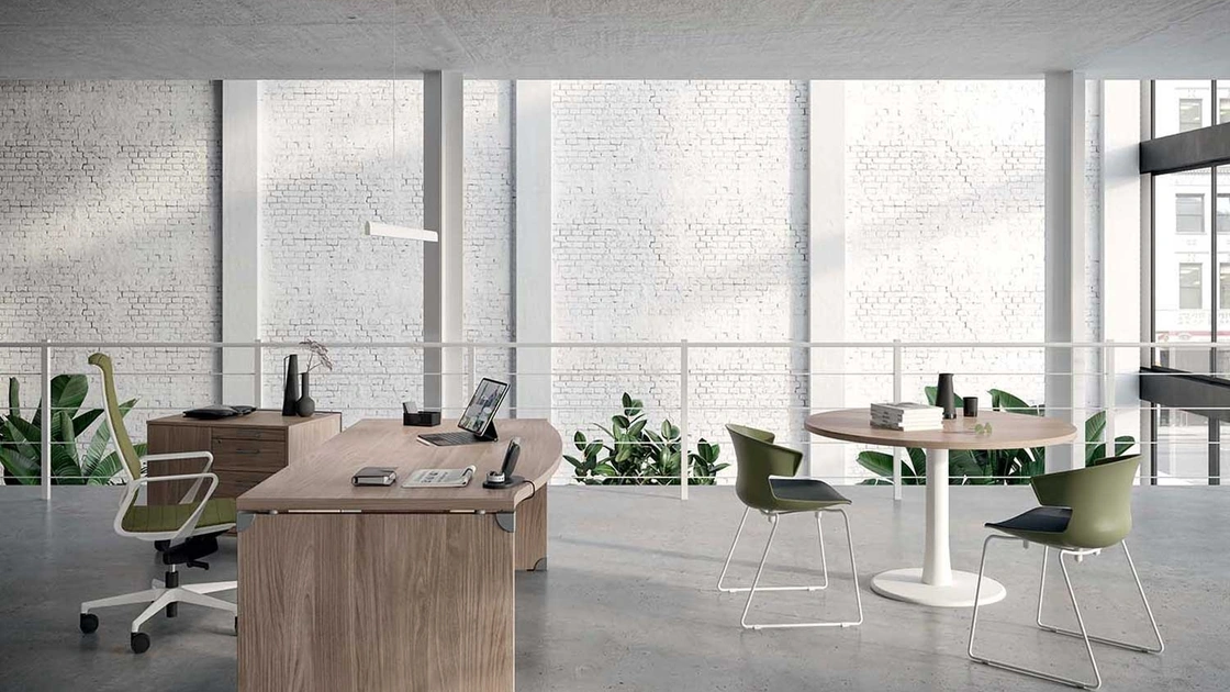 Scrivania Direzionale X Time Work in melaminico Olmo di Quadrifoglio