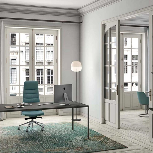 Scrivania Direzionale con top in gres X6 di Quadrifoglio