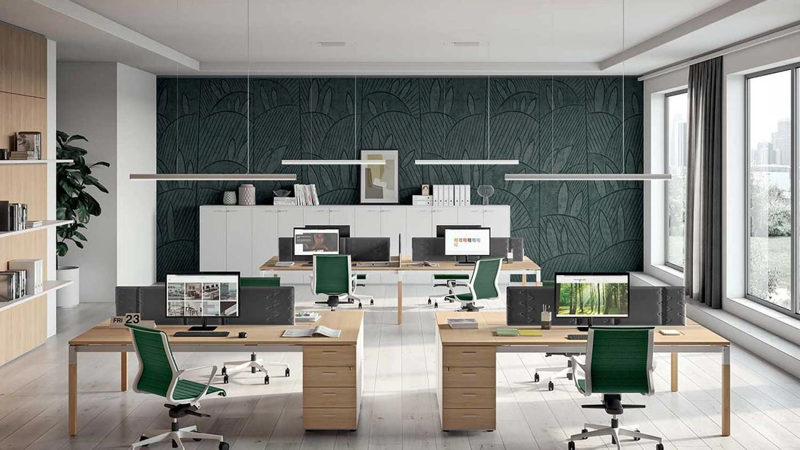 Scrivania Operativa X4 di Quadrifoglio